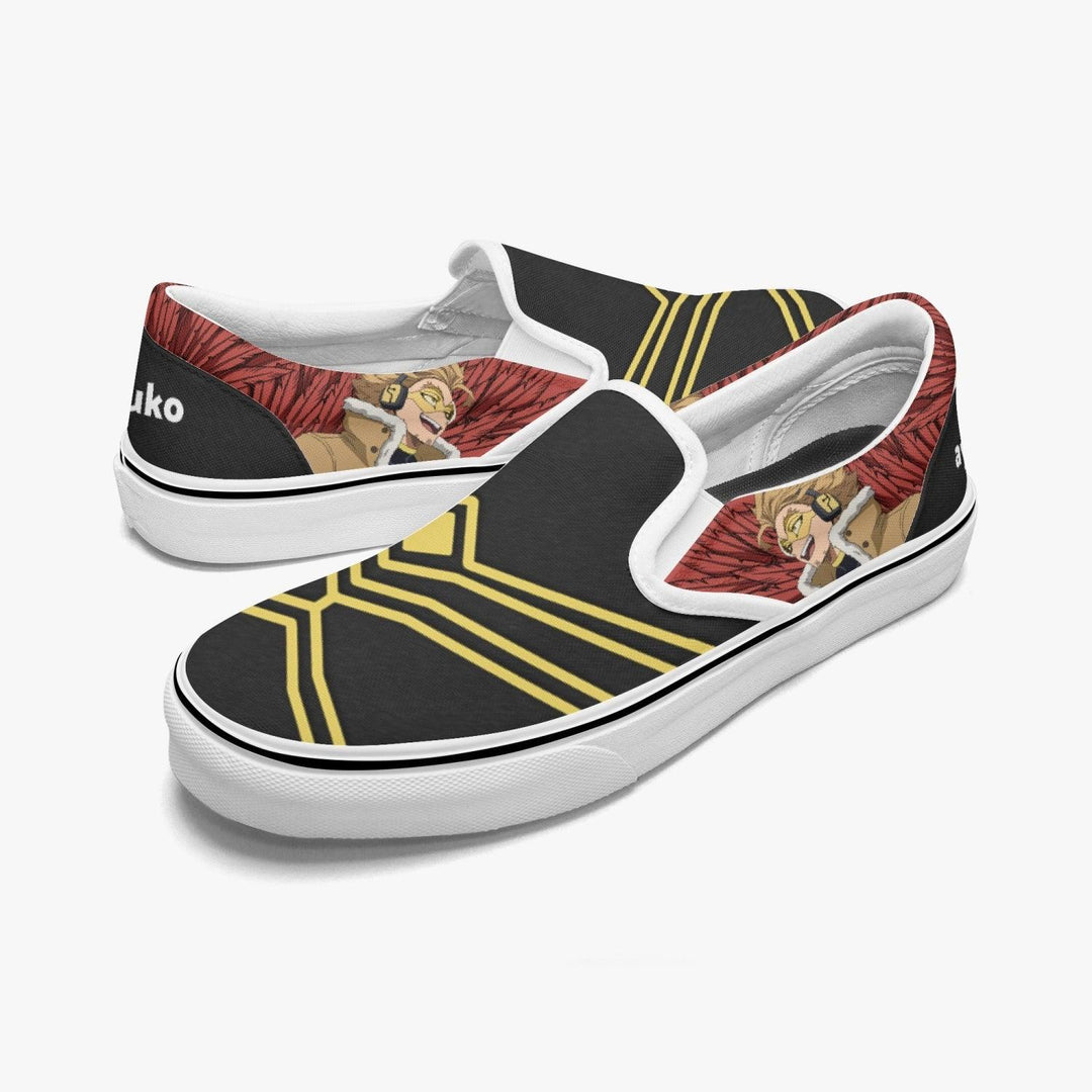 My Hero Academia Hawks Slip Ons Anime Shoes _ My Hero Academia _ Ayuko