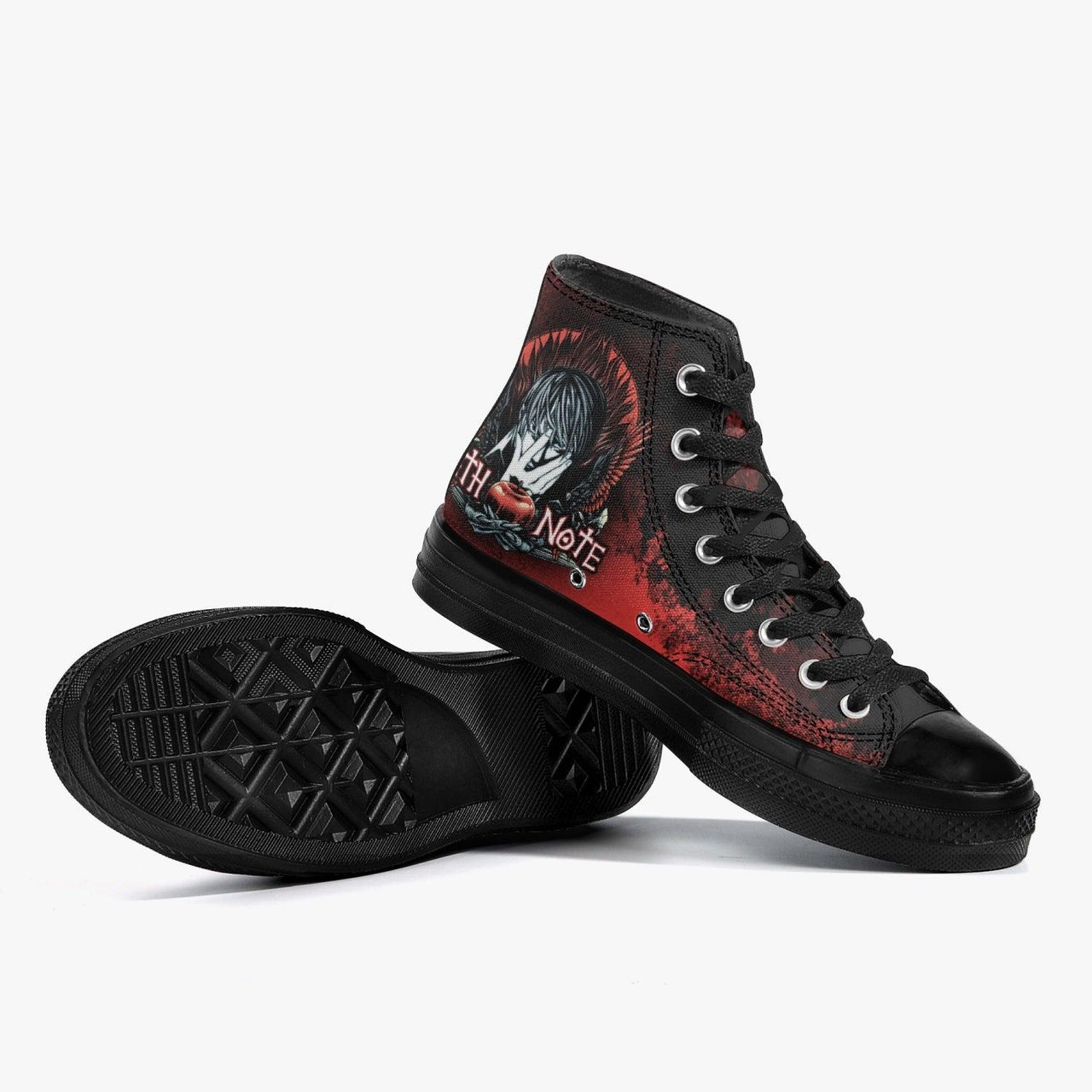 Death Note Red/Black A-Star High Anime Shoes _ Death Note _ Ayuko