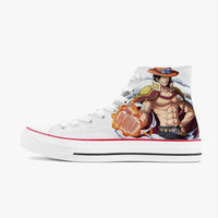 Thumbnail for One Piece Portgas Ace A-Star High White Anime Shoes _ One Piece _ Ayuko