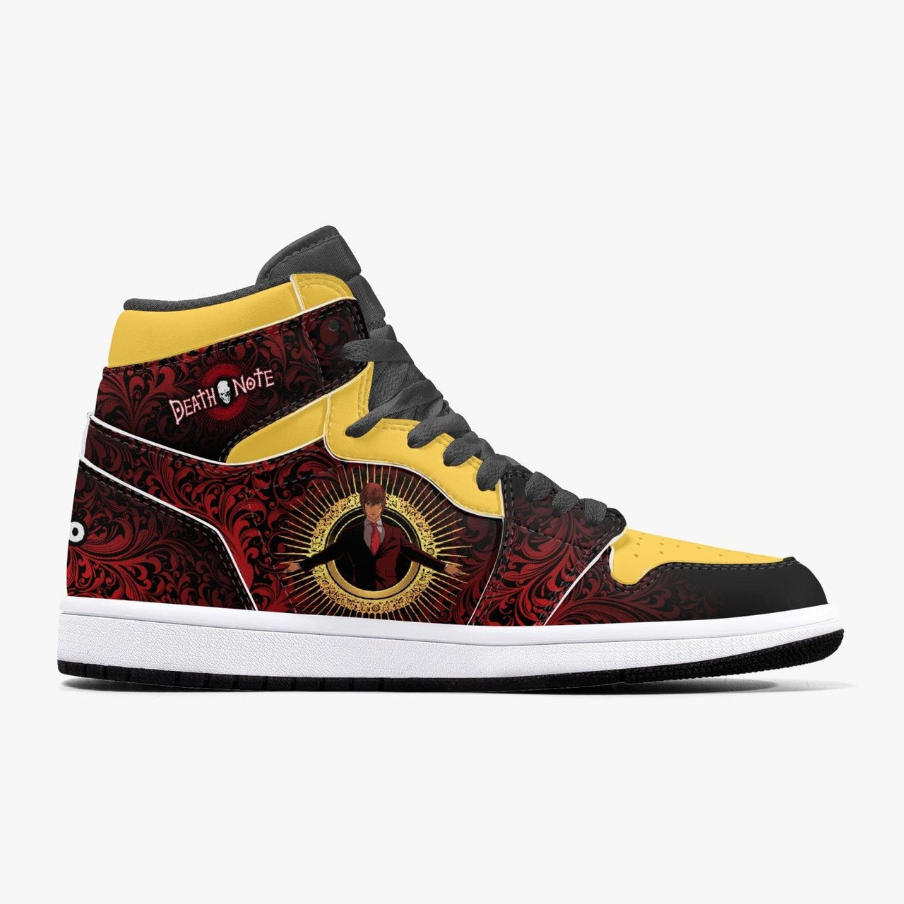 Death Note Light Yagami Red-Yellow JD1 Mid Anime Shoes _ Death Note _ Ayuko