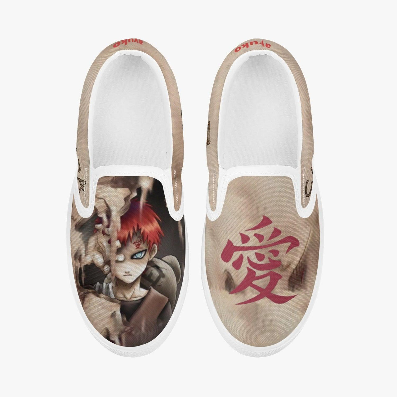 Naruto Shippuden Gaara Kids Slipons Anime Shoes _ Naruto _ Ayuko
