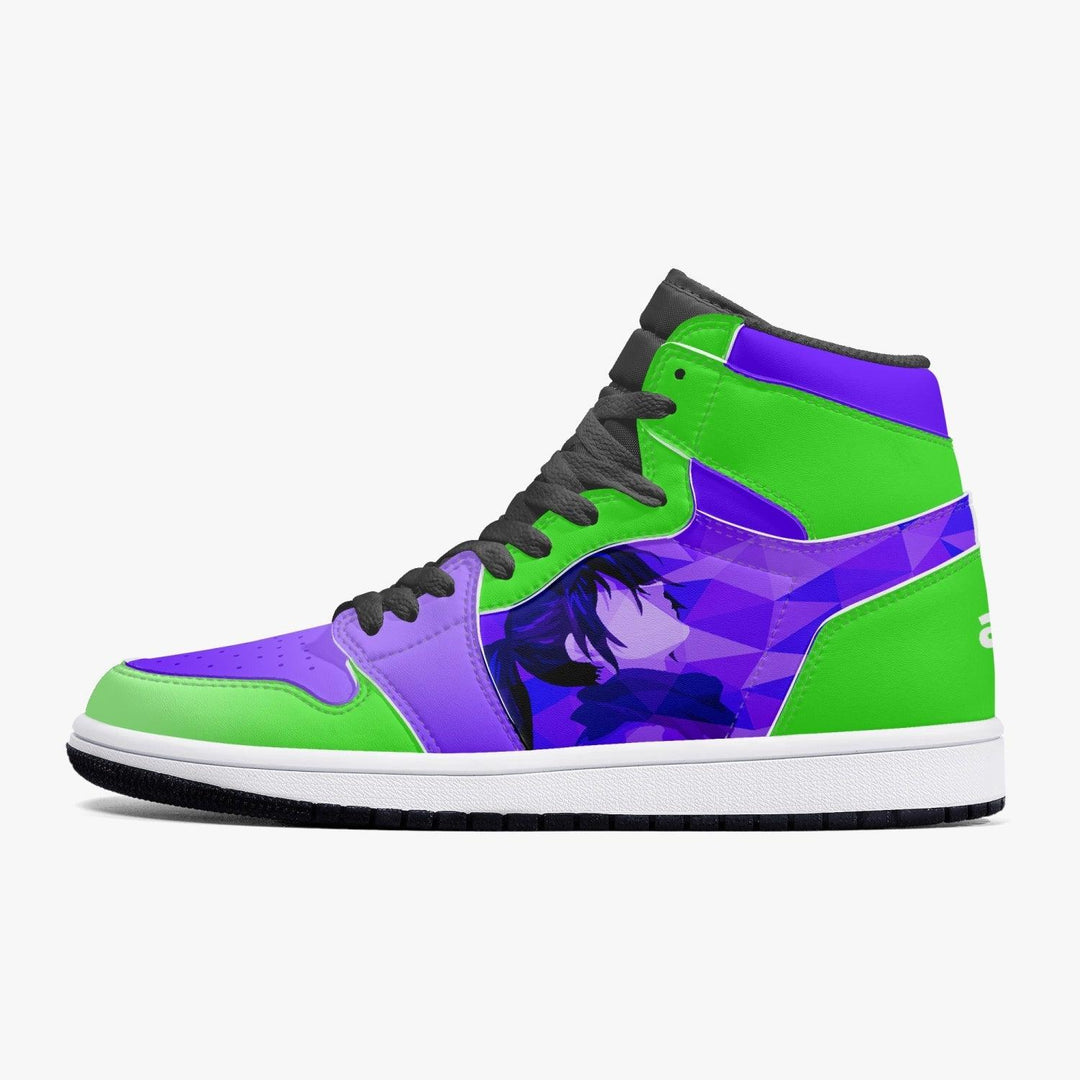 Dororo Hyakkimaru Green/Purple JD1 Mid Anime Shoes _ Dororo _ Ayuko