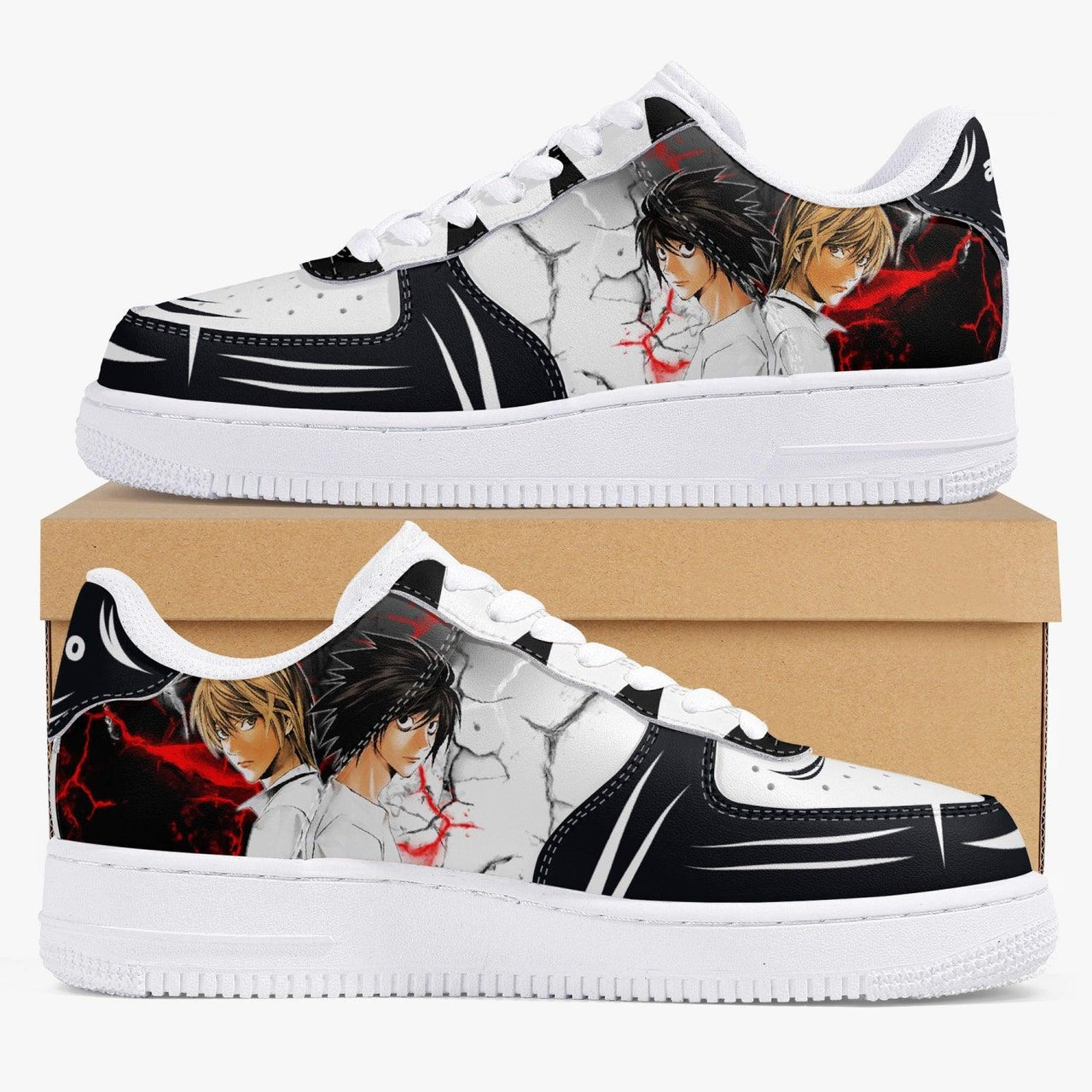 Death Note Light And L AF1 Anime Shoes _ Death Note _ Ayuko