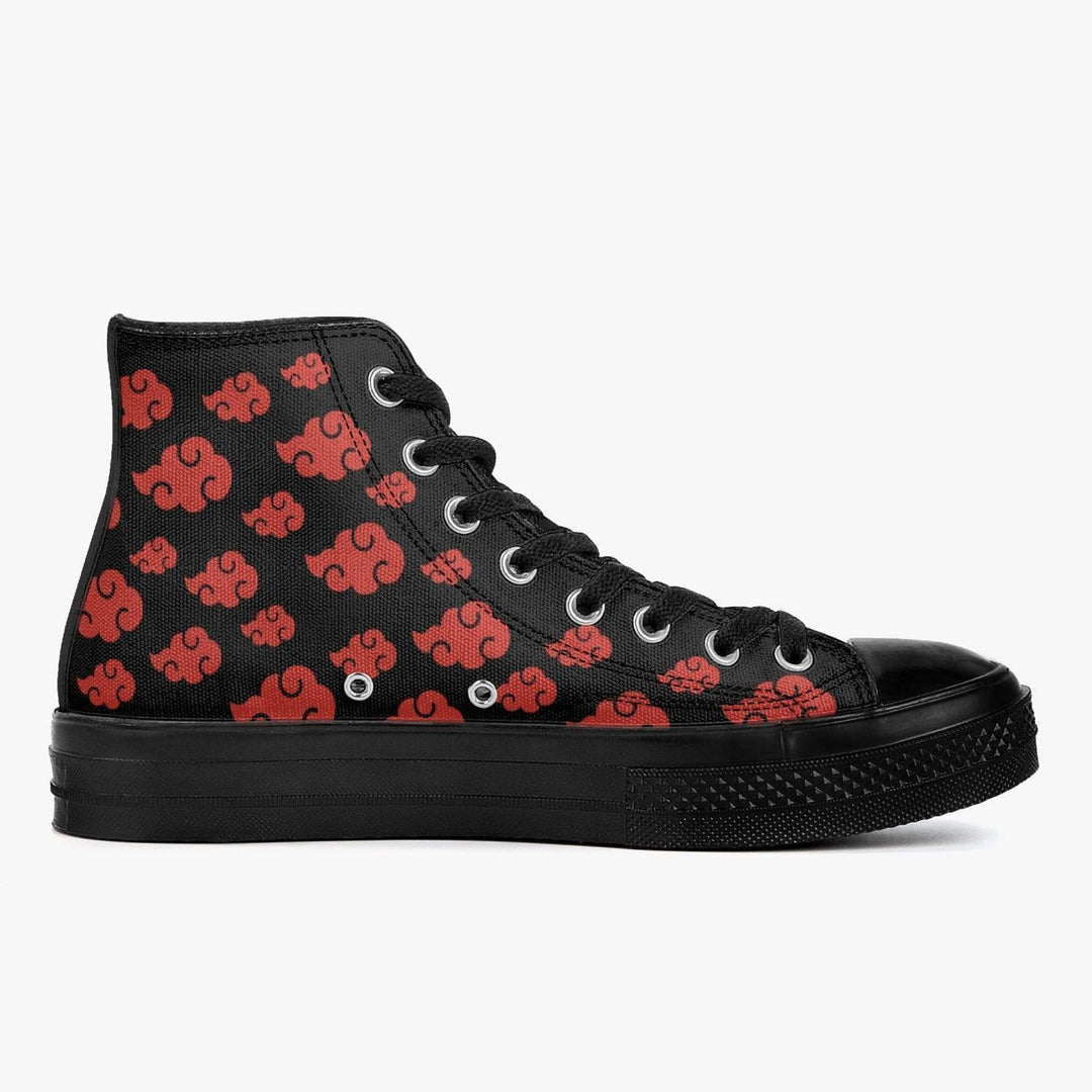 Naruto Shippuden Akatsuki Red/Black A-Star High Anime Shoes _ Naruto _ Ayuko