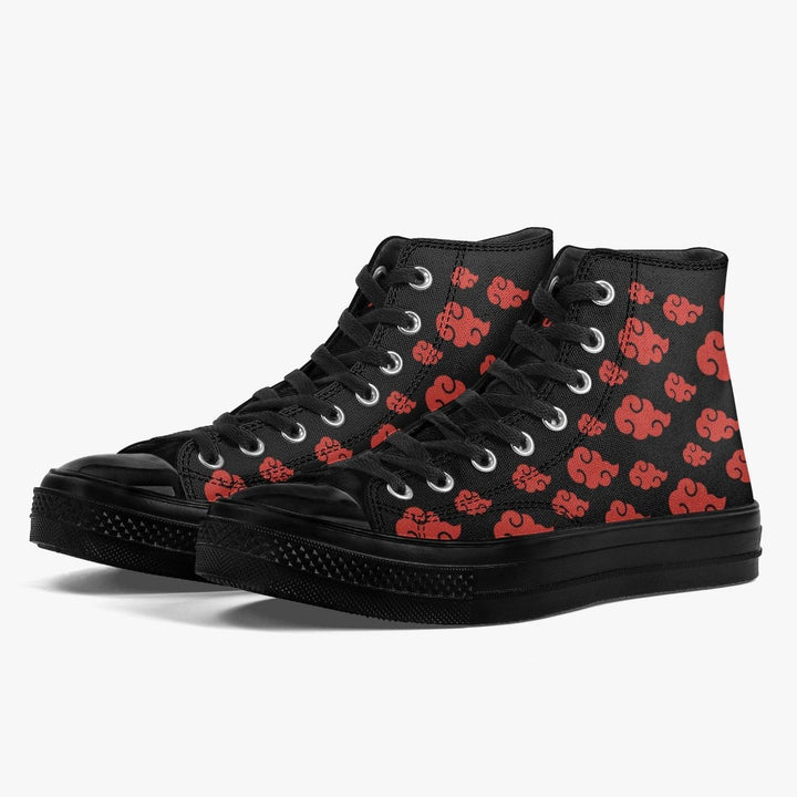 Naruto Shippuden Akatsuki Red/Black A-Star High Anime Shoes _ Naruto _ Ayuko