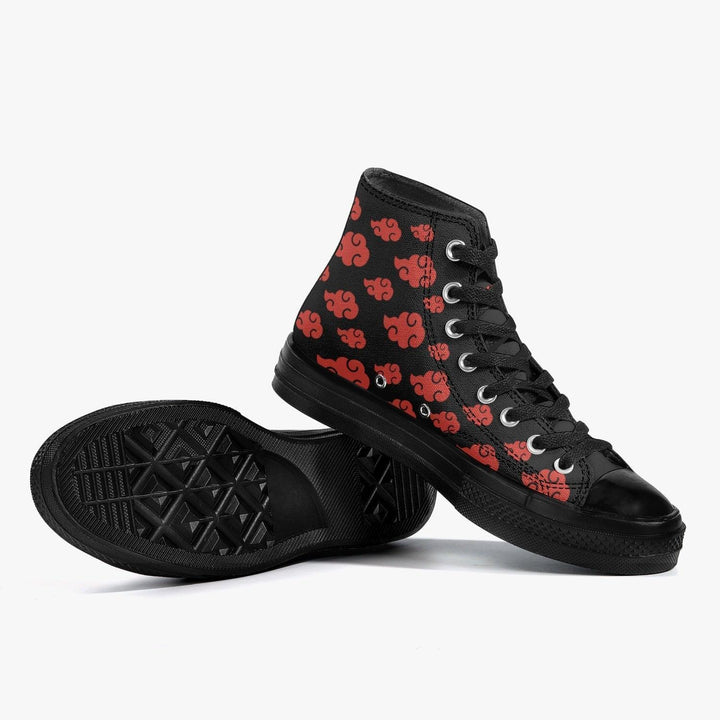 Naruto Shippuden Akatsuki Red/Black A-Star High Anime Shoes _ Naruto _ Ayuko