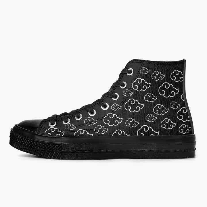 Naruto Shippuden Akatsuki White Black A-Star High Anime Shoes _ Naruto _ Ayuko