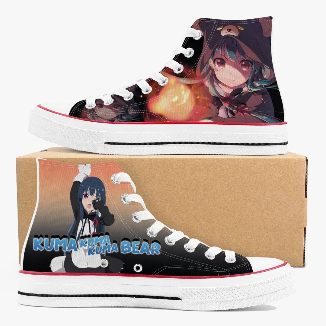 Kuma Kuma Kuma Bear Yuna A-Star High White Anime Shoes _ Kuma Kuma Kuma Bear _ Ayuko