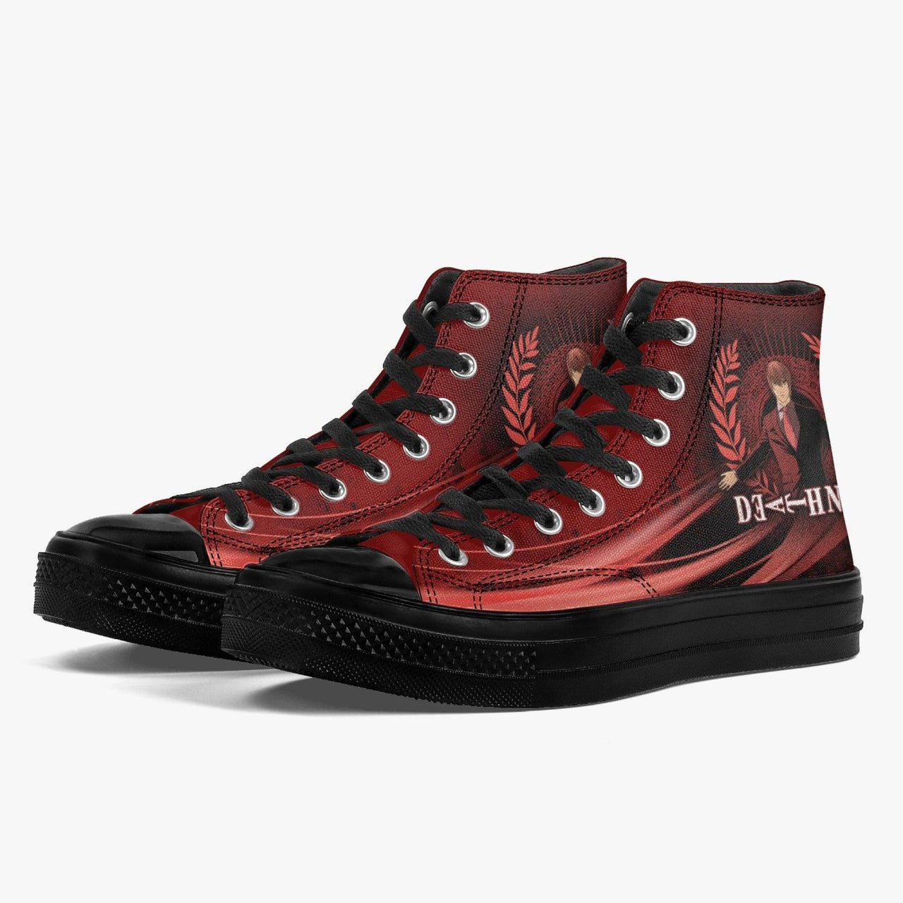 Death Note Kira Red/Black A-Star High Anime Shoes _ Death Note _ Ayuko