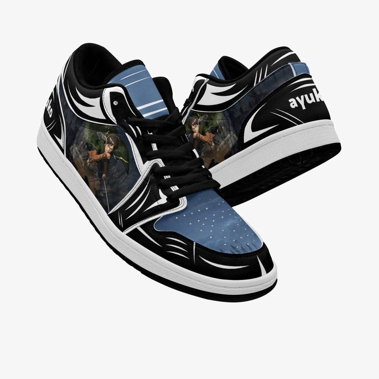 Attack On Titan Eren Yeager JD1 Low Anime Shoes _ Attack On Titan _ Ayuko