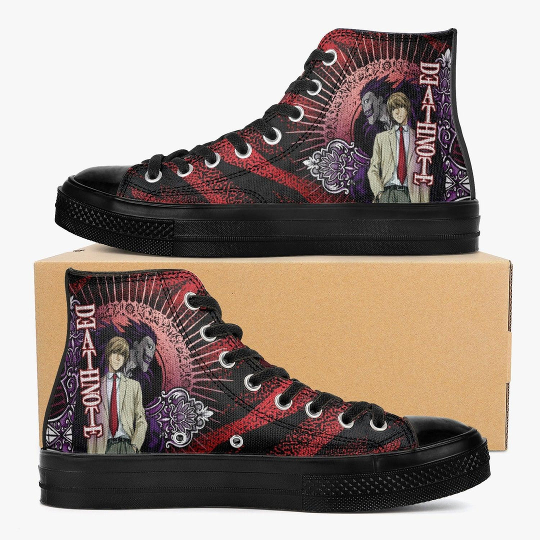 Death Note Red/Black A-Star High Anime Shoes _ Death Note _ Ayuko