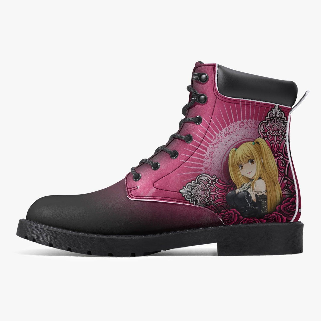 Death Note Misa Pink Black Boots Anime Shoes _ Death Note _ Ayuko