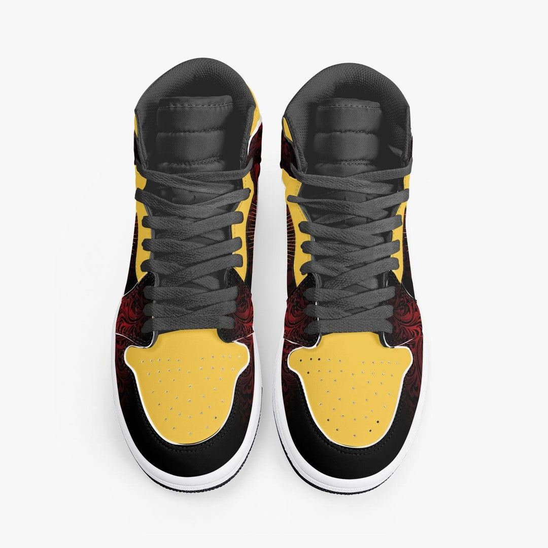 Death Note Light Yagami Red-Yellow JD1 Mid Anime Shoes _ Death Note _ Ayuko