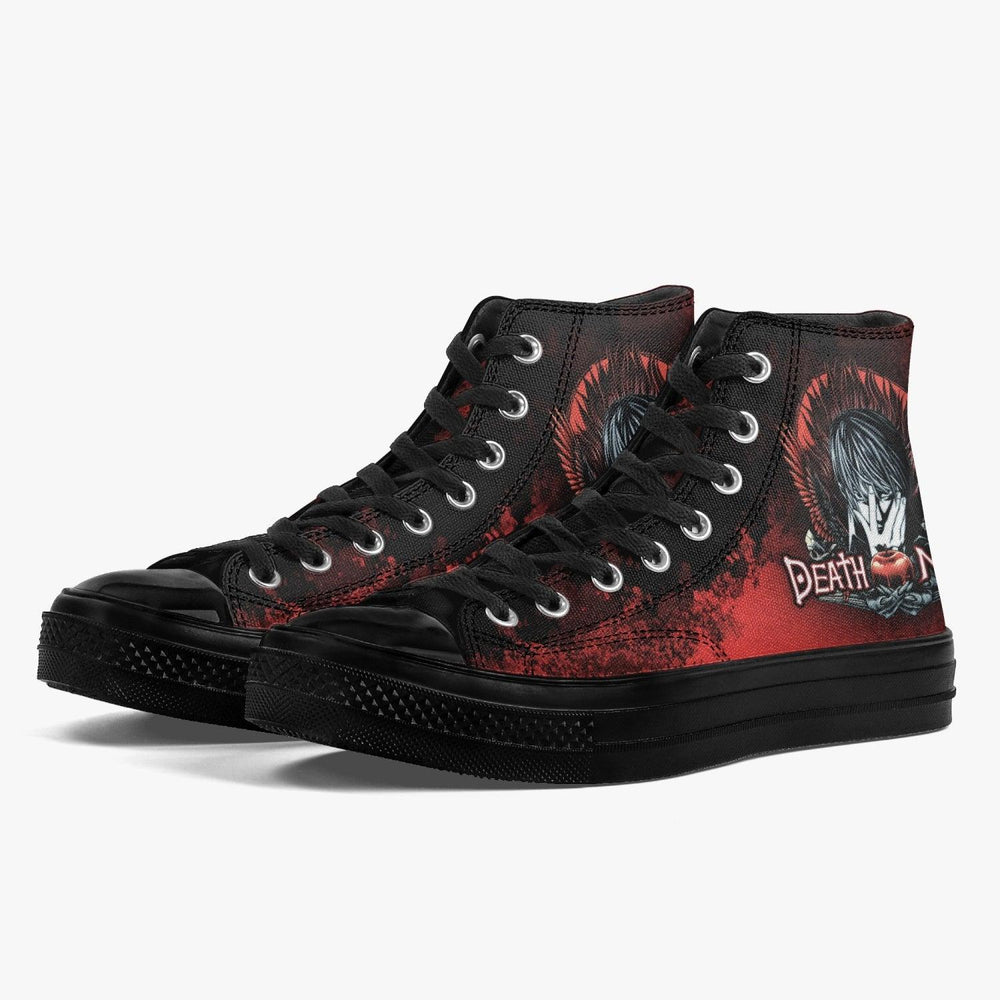 Death Note Red/Black A-Star High Anime Shoes _ Death Note _ Ayuko