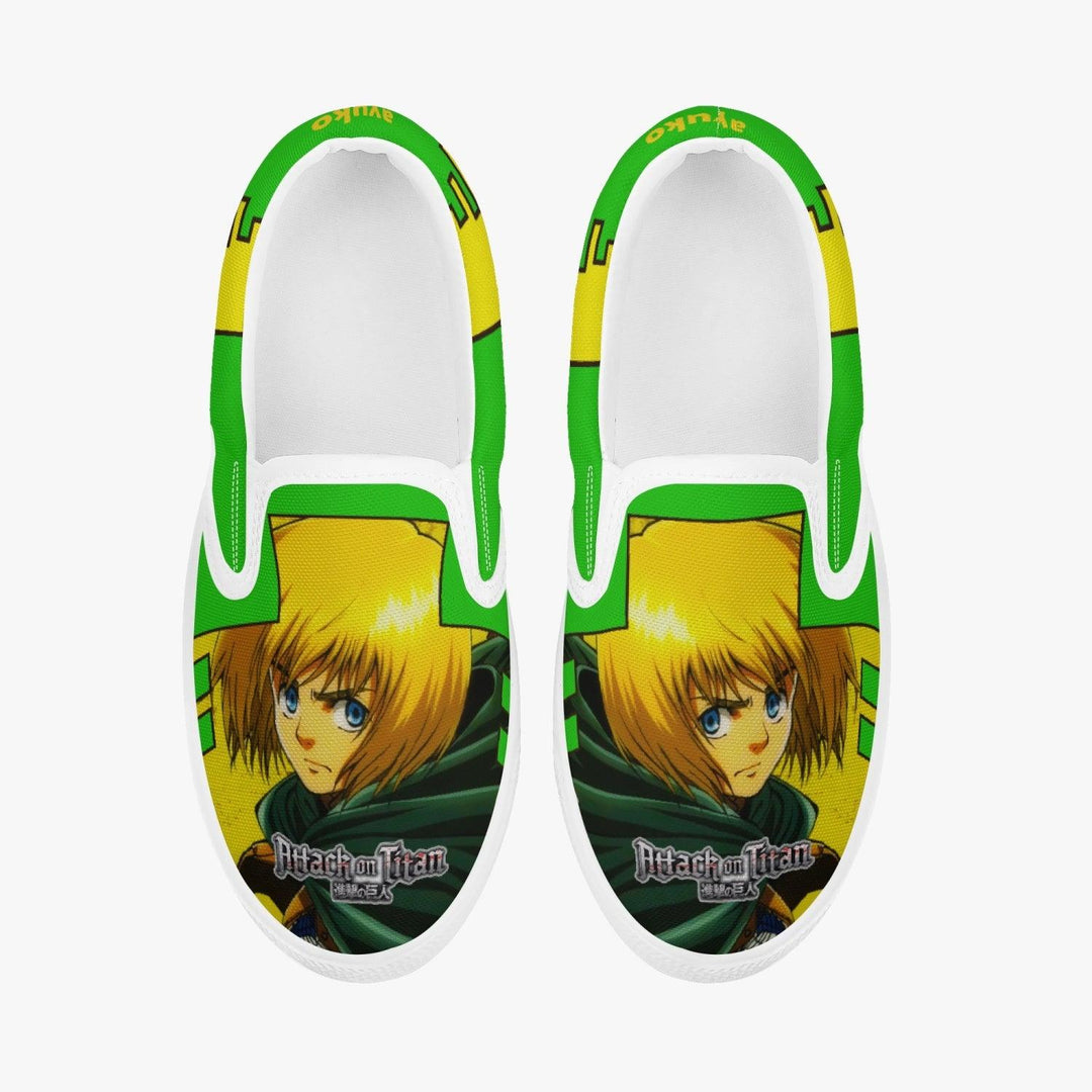 Attack On Titan Armin Arlert Kids Slipons Anime Shoes _ Attack On Titan _ Ayuko