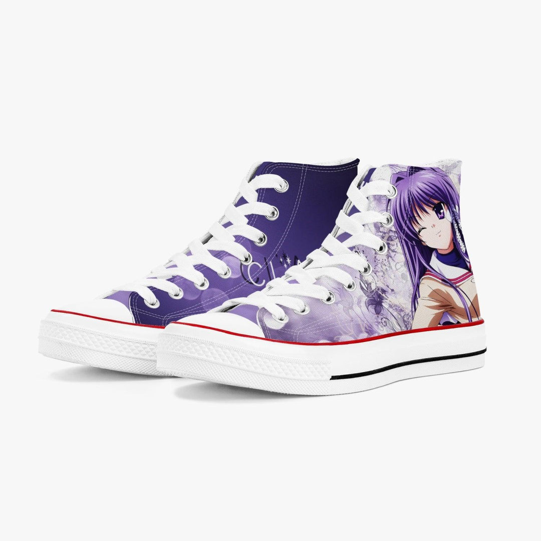 Clannad Kyou Fujibayashi A-Star High White Anime Shoes _ Clannad _ Ayuko