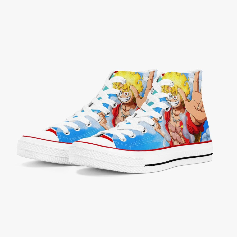 One Piece Luffy gear 5 A-Star High White Anime Shoes _ One Piece _ Ayuko