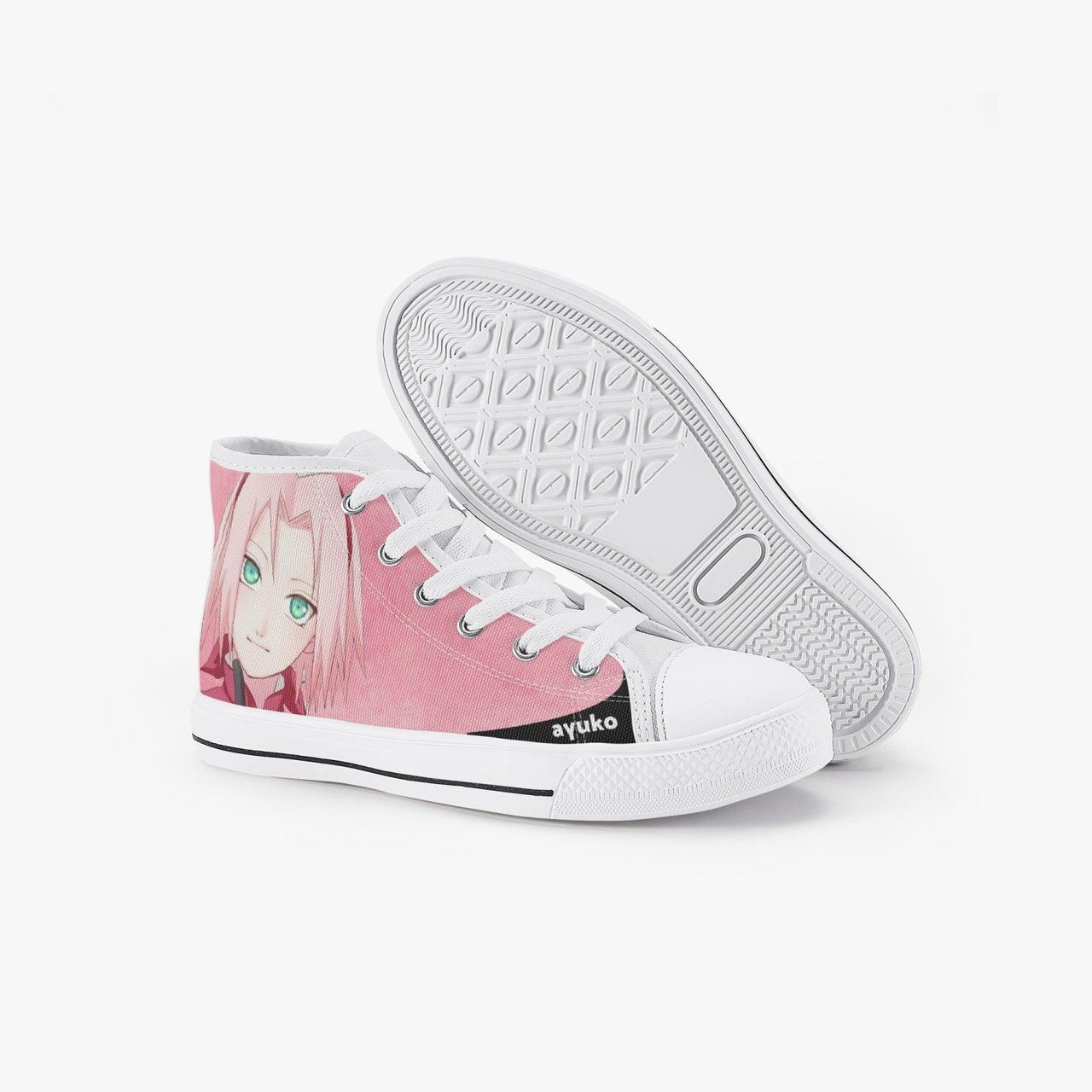 Naruto Shippuden Sakura Kids A-Star High Anime Shoes _ Naruto _ Ayuko
