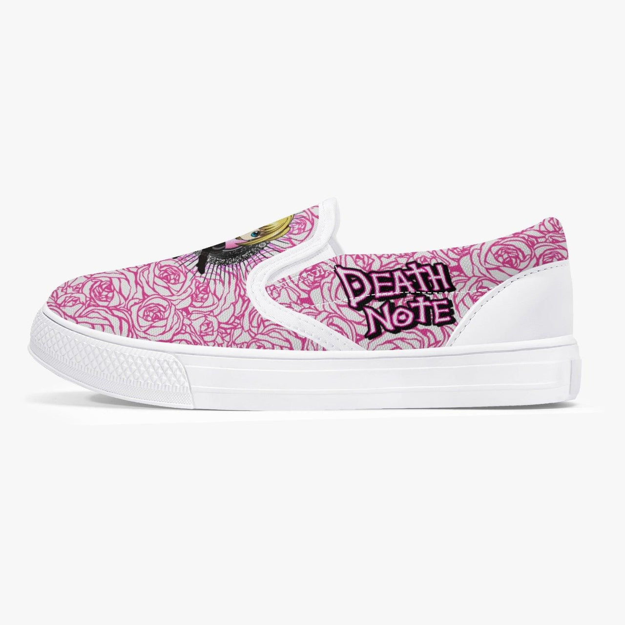 Death Note Misa Pink Roses Kids Slip Ons Anime Shoes _ Death Note _ Ayuko