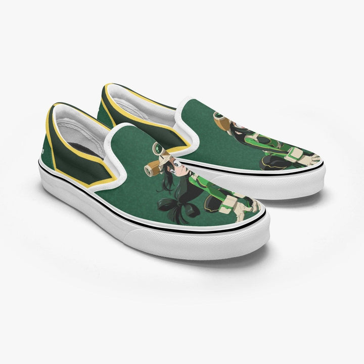 My Hero Academia Tsuya Asui Slip Ons Anime Shoes _ My Hero Academia _ Ayuko