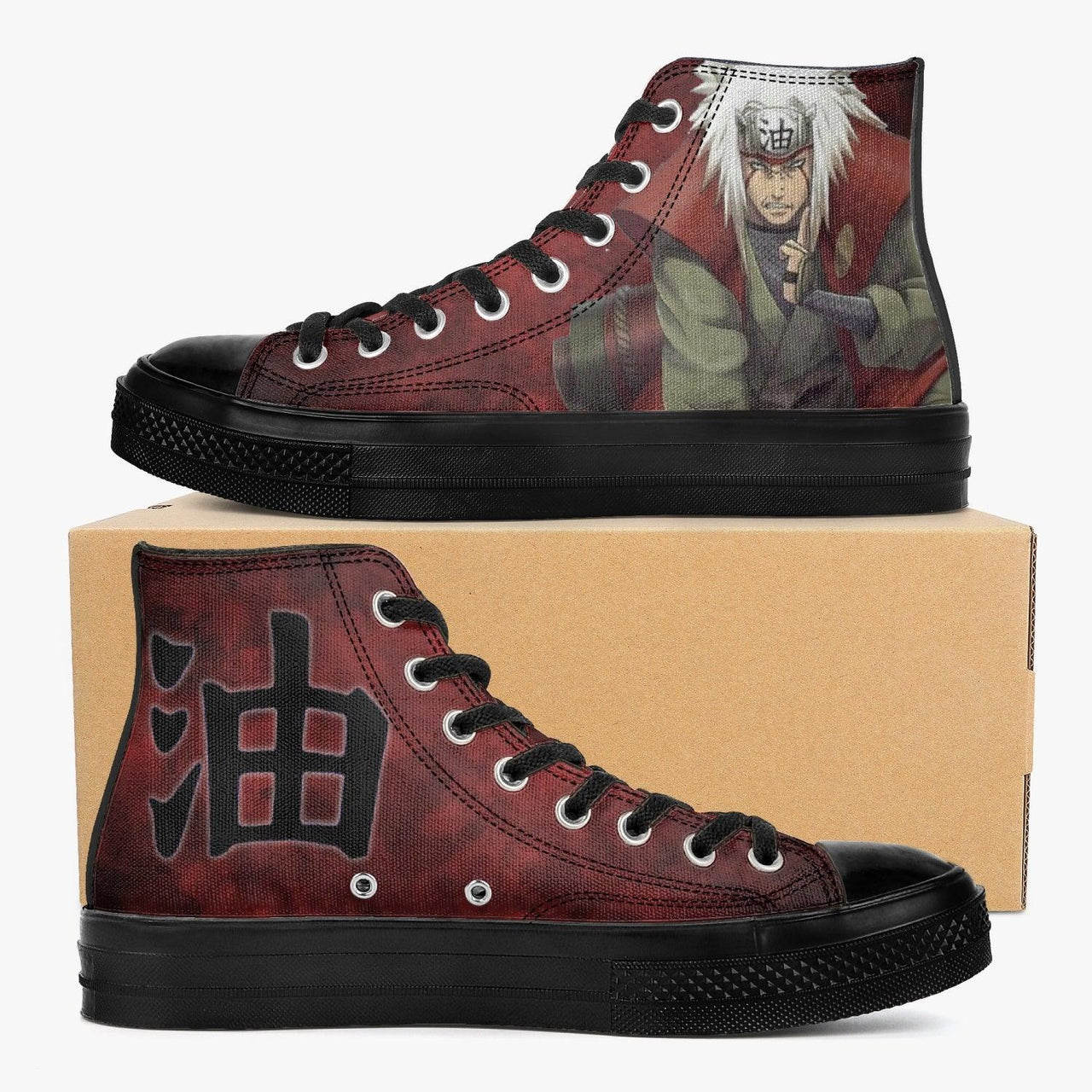 Naruto Shippuden Jiraiya A-Star High Anime Shoes _ Naruto _ Ayuko