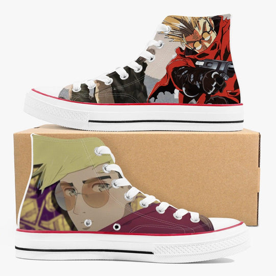 Trigun Vash The Stampede A-Star High White Anime Shoes _ Trigun _ Ayuko