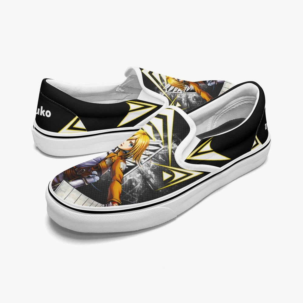 Attack On Titan Historia Christa Slip Ons Anime Shoes _ Attack On Titan _ Ayuko