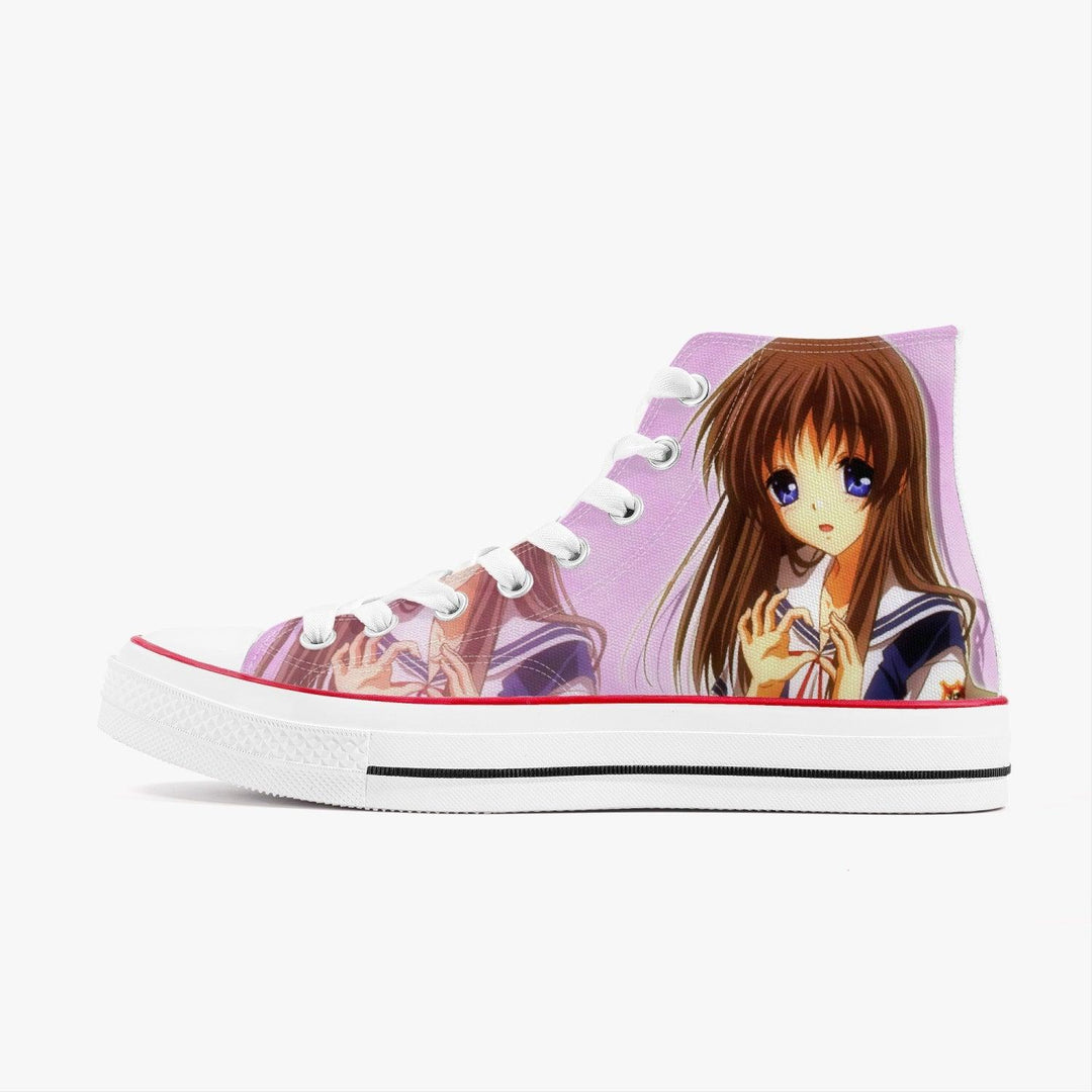 Clannad Nagisa Furukawa A-Star High White Anime Shoes _ Clannad _ Ayuko