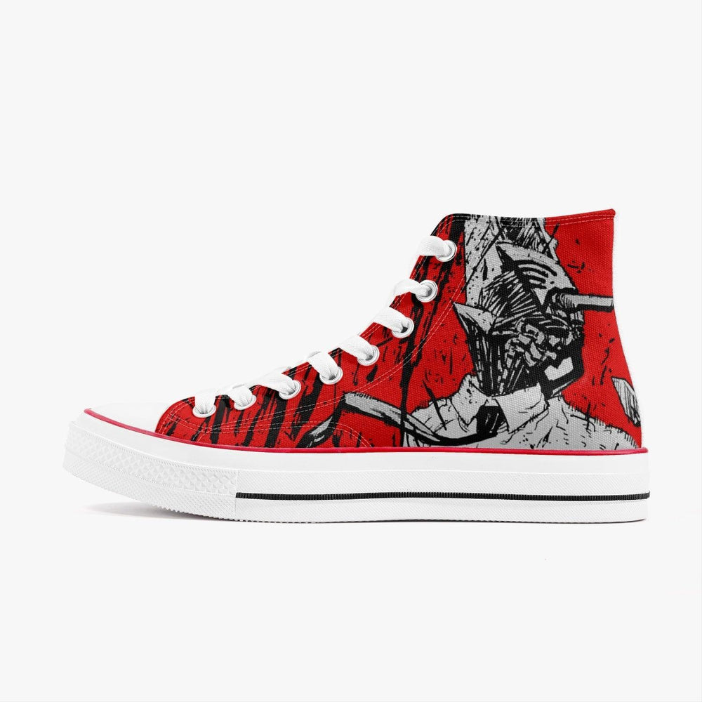 Chainsaw Man Denji Red A-Star Anime Shoes _ Chainsaw Man _ Ayuko