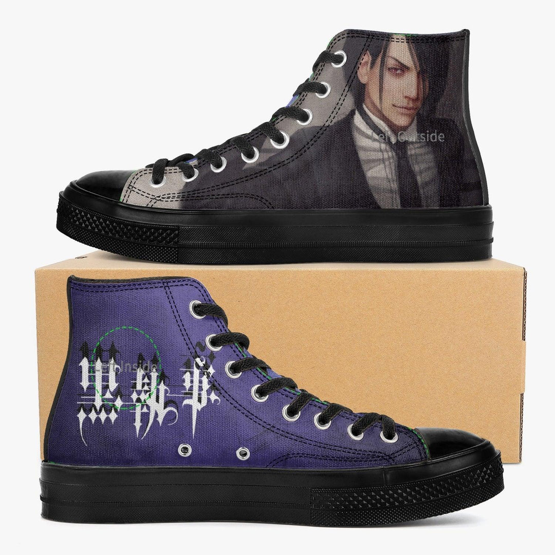 Black Butler Sebastian Michaelis A-Star High Anime Shoes _ Black Butler _ Ayuko