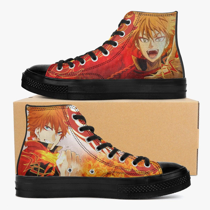 Black Clover Leopold Vermillion A-Star High Anime Shoes _ Black Clover _ Ayuko