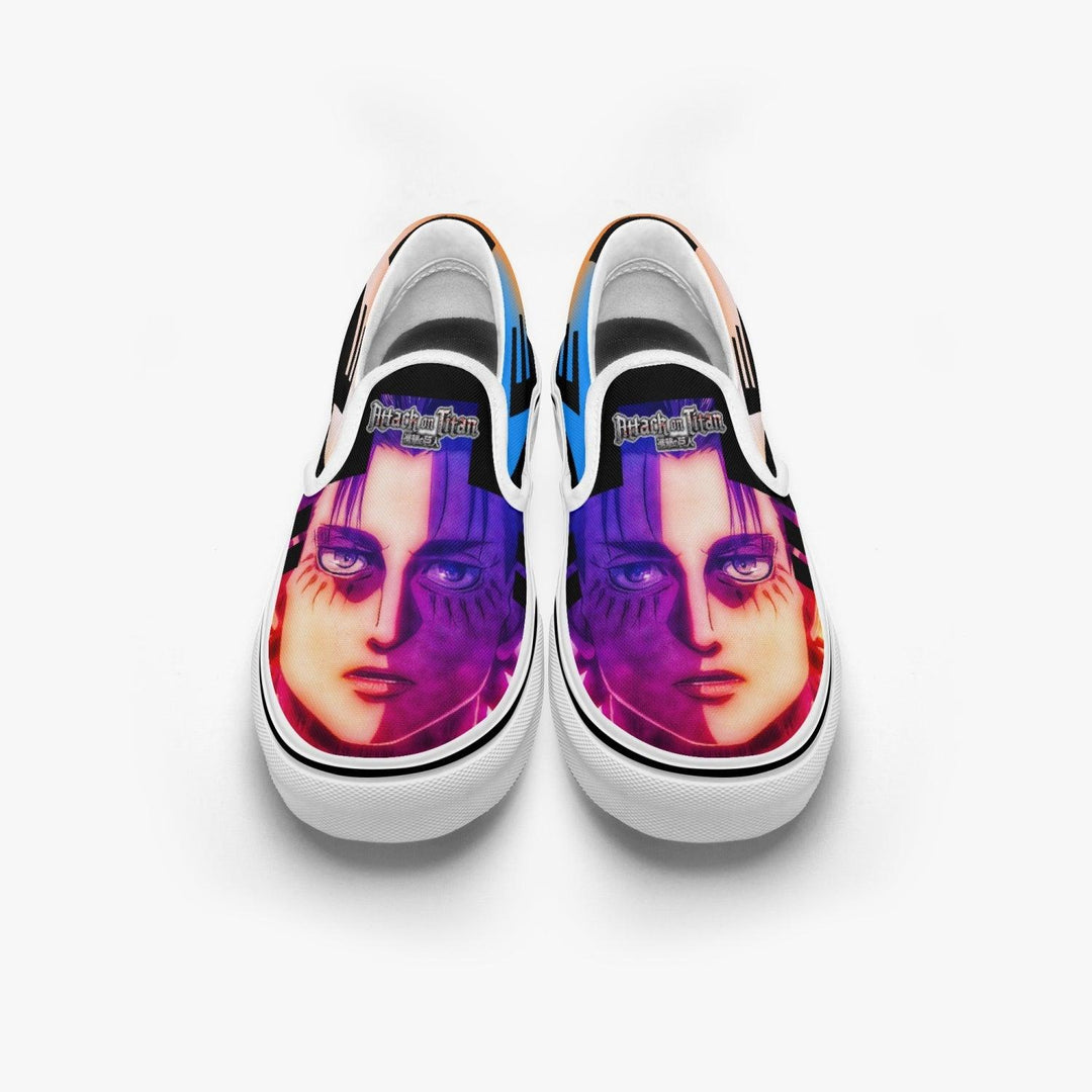 Attack On Titan Eren Jaeger Slip Ons Anime Shoes _ Attack On Titan _ Ayuko