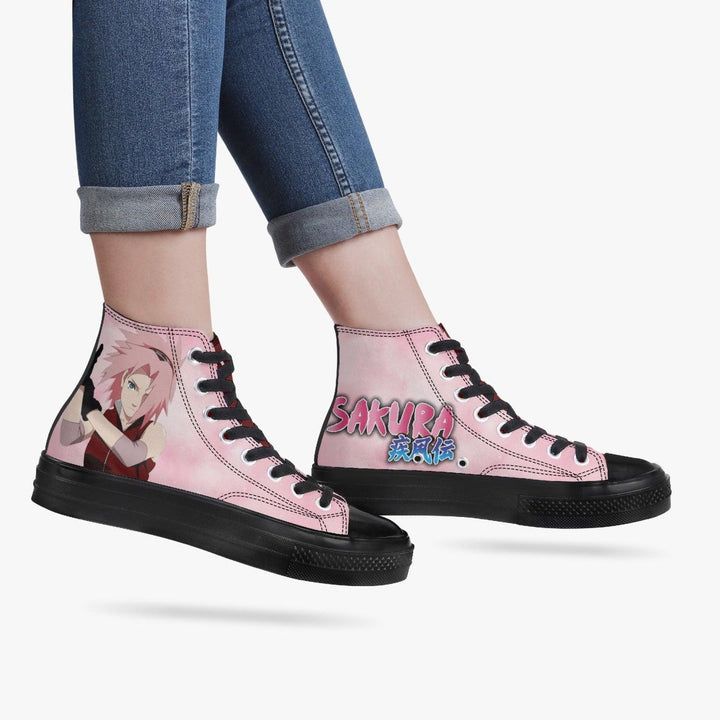 Naruto Shippuden Sakura A-Star High Anime Shoes _ Naruto _ Ayuko