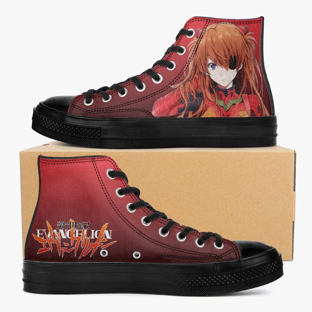 Neon Genesis Evangelion Asuka Langley Soryu A-Star High Anime Shoes _ Neon Genesis Evangelion _ Ayuko