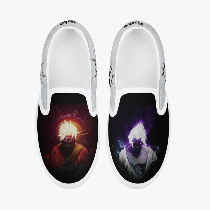 Naruto Shippuden Naruto & Sasuke Kids Slip Ons Anime Shoes _ Naruto _ Ayuko