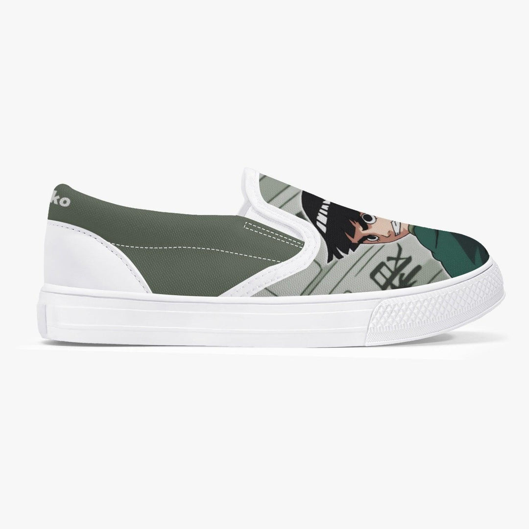 Naruto Shippuden Rock Lee Kids Slip Ons Anime Shoes _ Naruto _ Ayuko