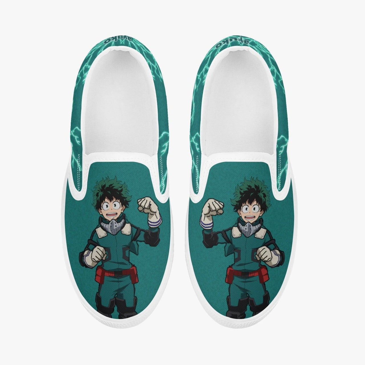 My Hero Academia Deku Kids Slipons Anime Shoes _ My Hero Academia _ Ayuko