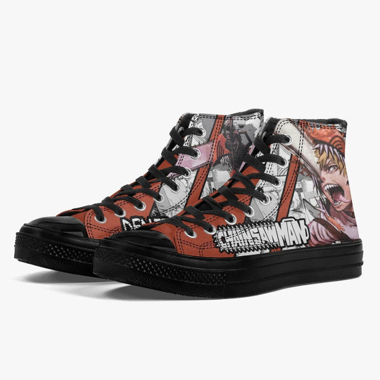 Chainsaw Man Denji A-Star High Anime Shoes _ Chainsaw Man _ Ayuko