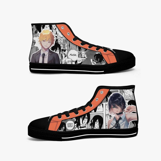 Chainsaw Man Denji X Reze A-Star Mid Anime Shoes _ Chainsaw Man _ Ayuko