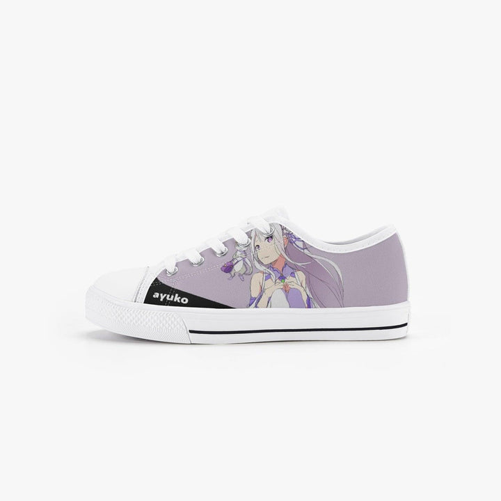 Re:Zero Emilia Kids A-Star Low Anime Shoes _ Re:Zero _ Ayuko