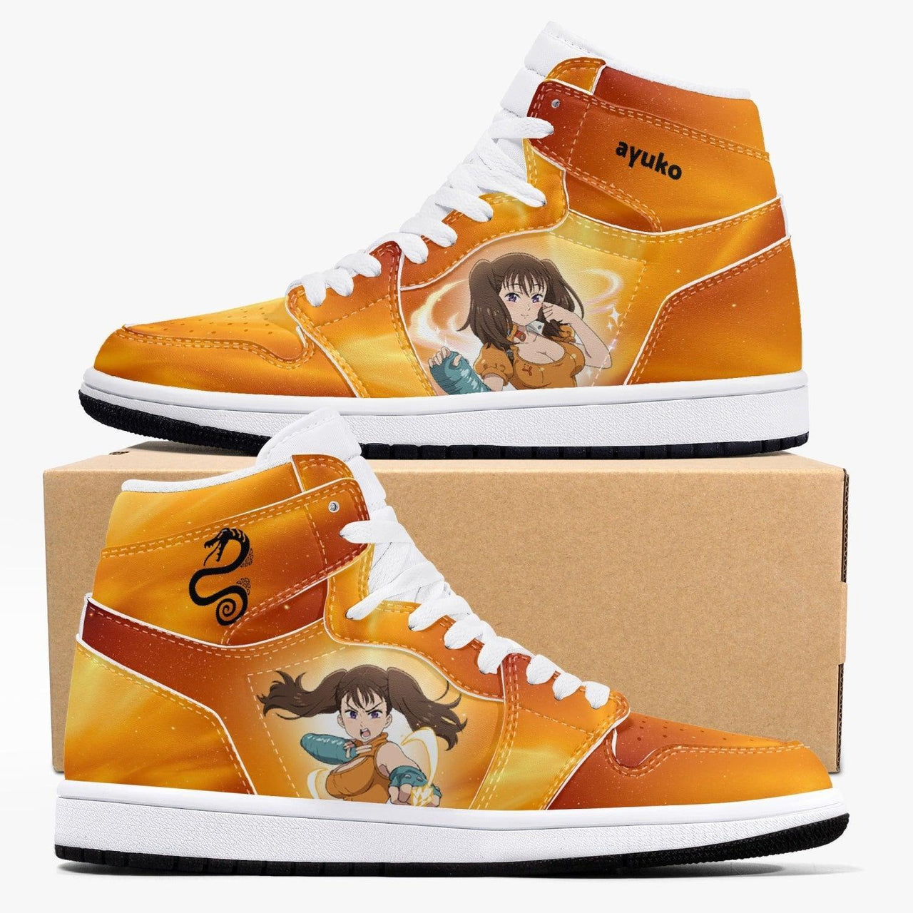 Seven Deadly Sins Diane Sin Of Envy Air JD1 Mid Anime Shoes _ Seven Deadly Sins _ Ayuko