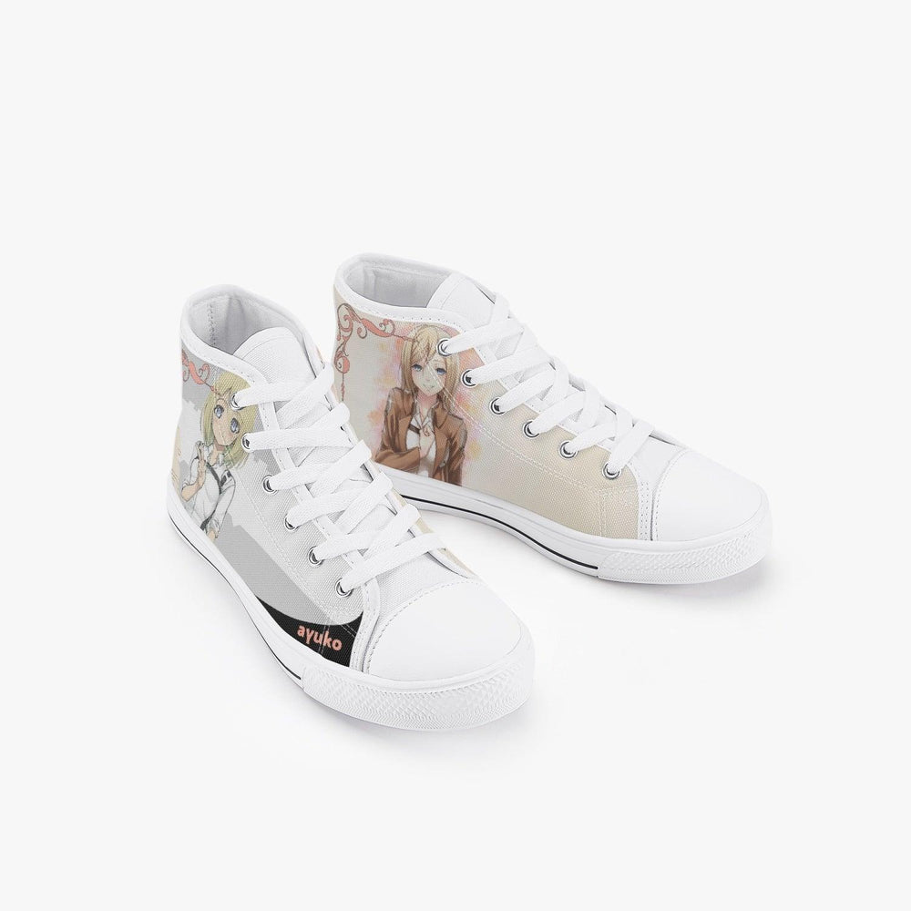 Attack On Titan Historia Christa Kids A-Star High Anime Shoes _ Attack On Titan _ Ayuko