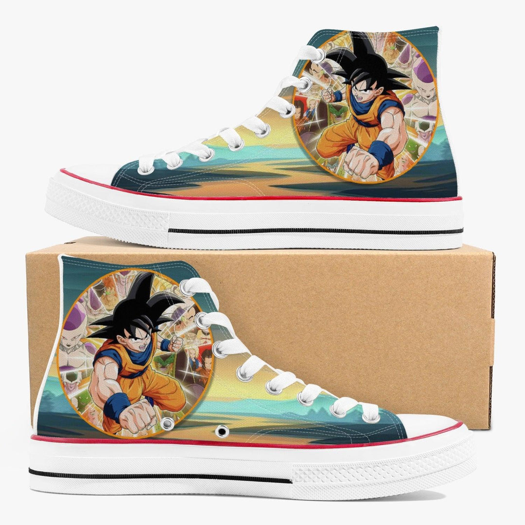 Dragon Ball Z Son Goku A-Star High White Anime Shoes _ Dragon Ball Z _ Ayuko