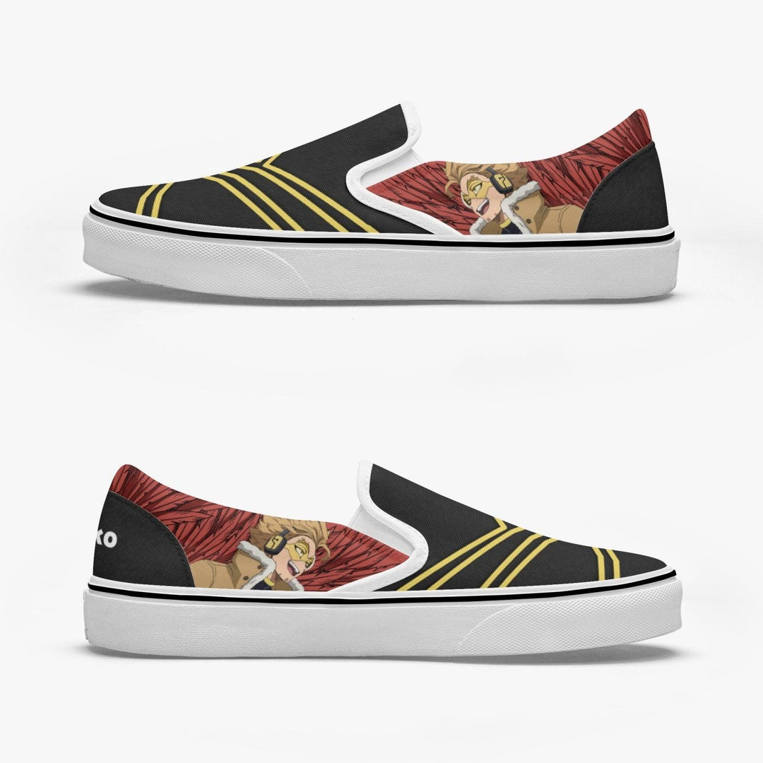 My Hero Academia Hawks Slip Ons Anime Shoes _ My Hero Academia _ Ayuko