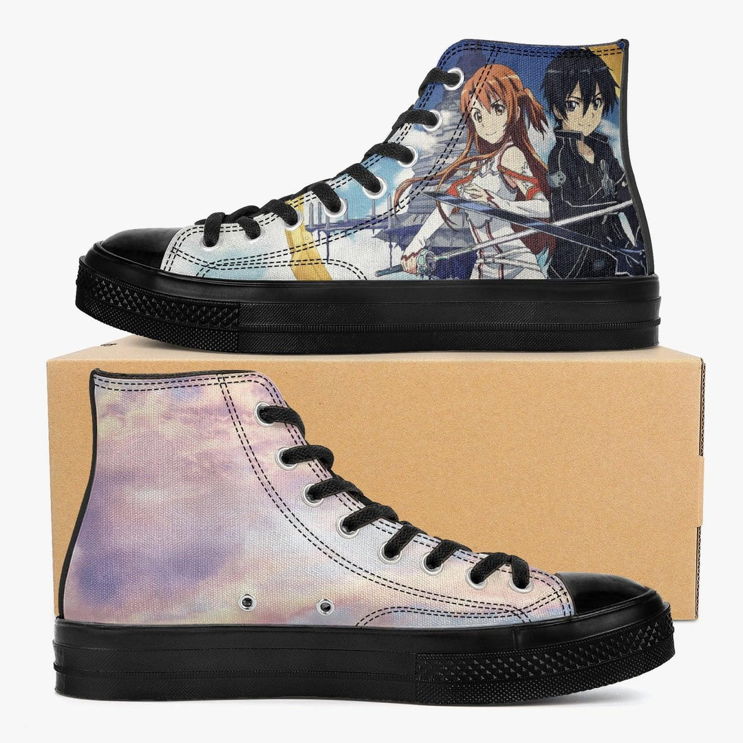 Sword Art Online Kirito and Asuna A-Star High Anime Shoes _ Sword Art Online _ Ayuko