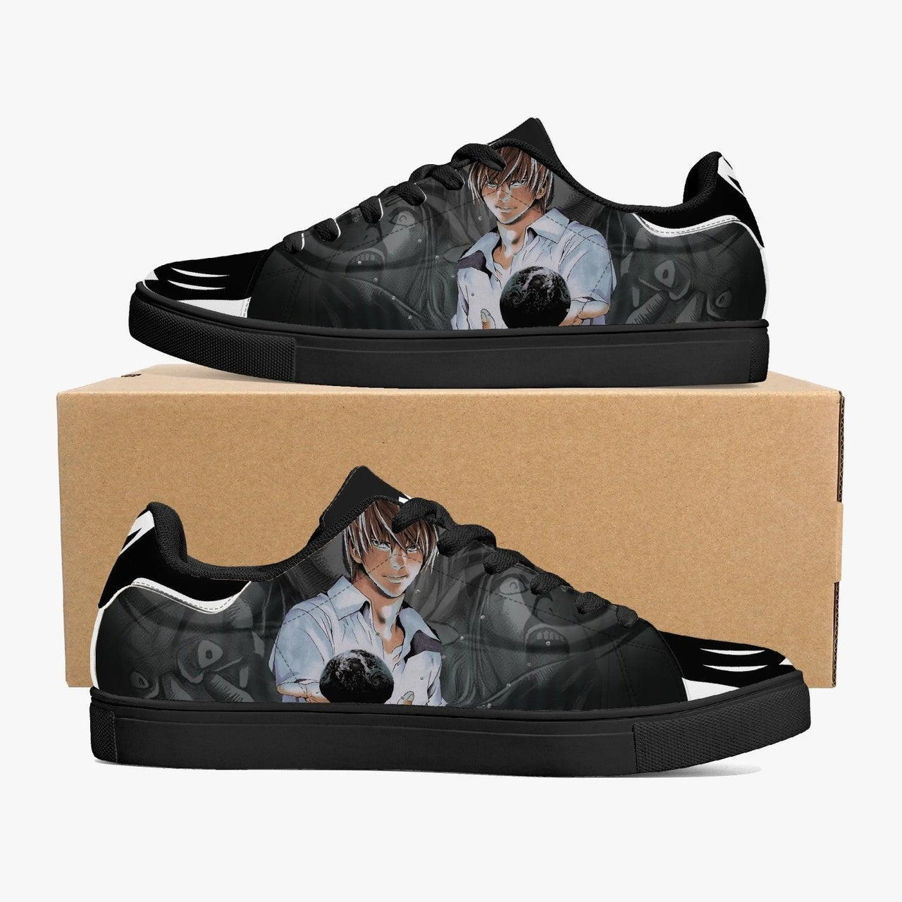 Death Note Light And Ryuk Skate Anime Shoes _ Death Note _ Ayuko