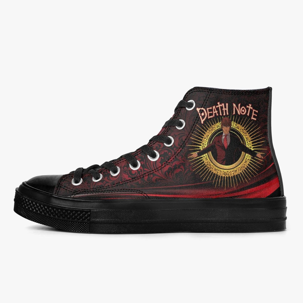 Death Note Light Yagami Red-Black A-Star High Anime Shoes _ Death Note _ Ayuko