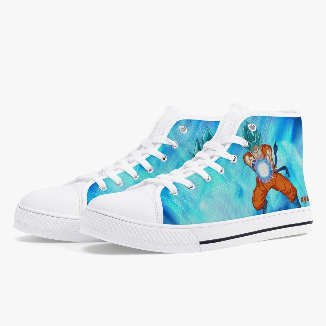 Dragon Ball Z Super Saiyan Blue Goku A-Star Mid Anime Shoes _ Dragon Ball Z _ Ayuko