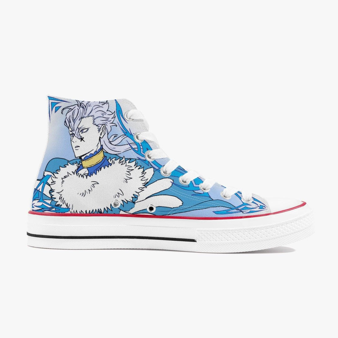 Black Clover Nozel Silva A-Star High White Anime Shoes _ Black Clover _ Ayuko