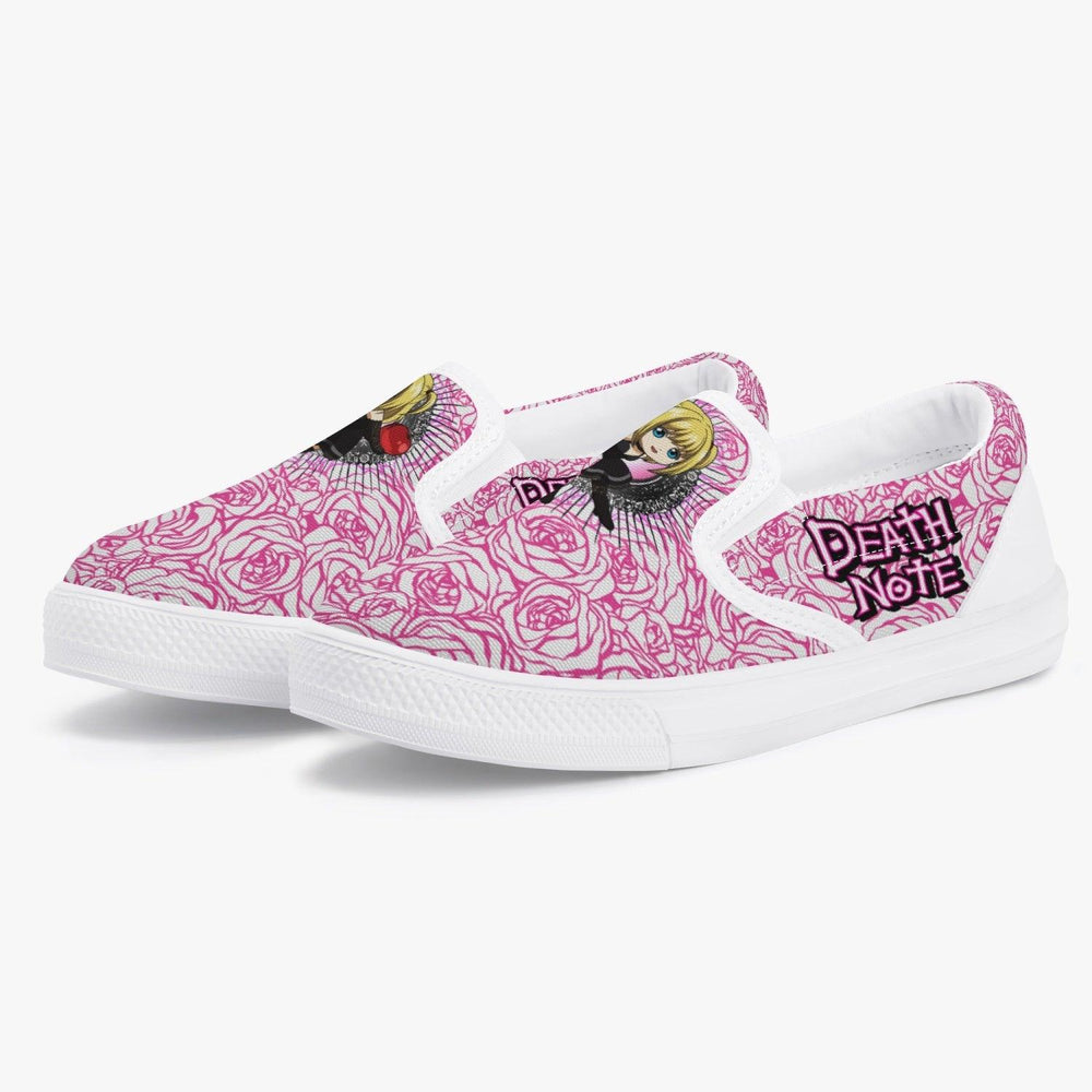 Death Note Misa Pink Roses Kids Slip Ons Anime Shoes _ Death Note _ Ayuko